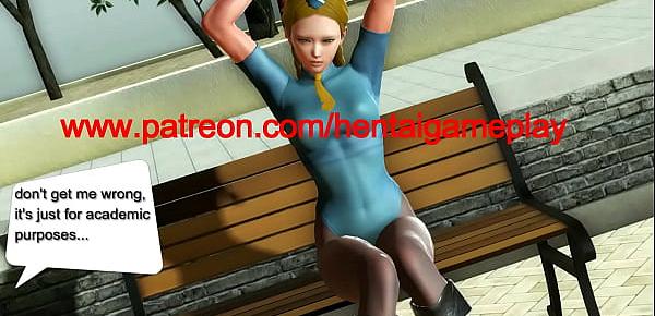  Cammy street fighter cosplay hentai game girl having sex with a strange man in new animated manga hentai with sex gameplay